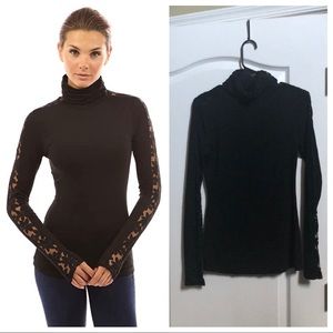 Patty Boutik Turtleneck Lace Long Sleeve Blouse